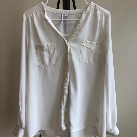 Elle Tops - ELLE White Blouse